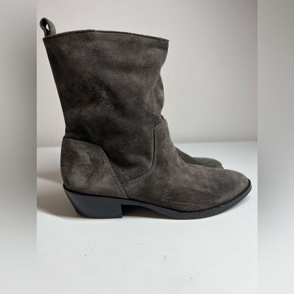 Via Spiga Gray Suede Ankle Boots Size 7,5 - Picture 10 of 13